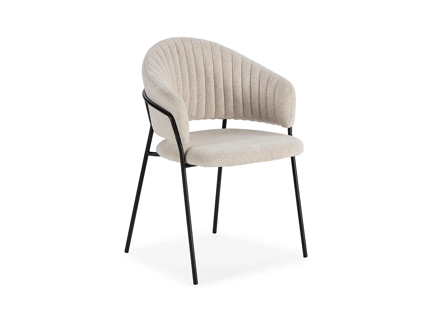 Lot de 2 chaises en tissu pieds métal 49x54 h75 cm