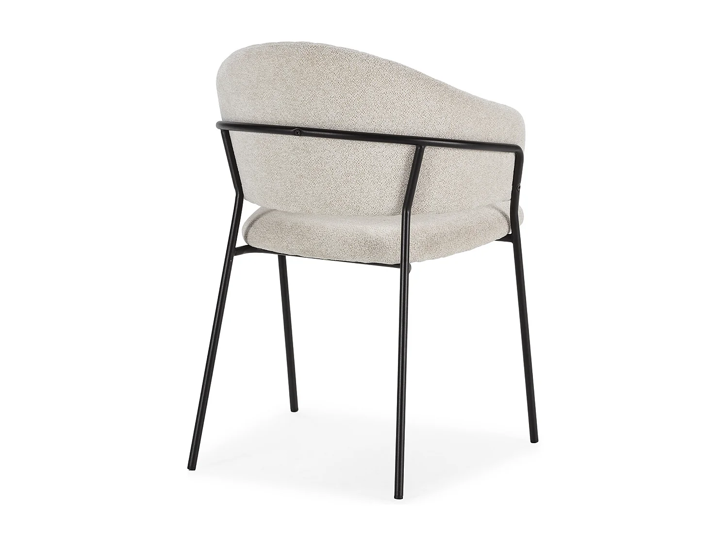 Lot de 2 chaises en tissu pieds métal 49x54 h75 cm