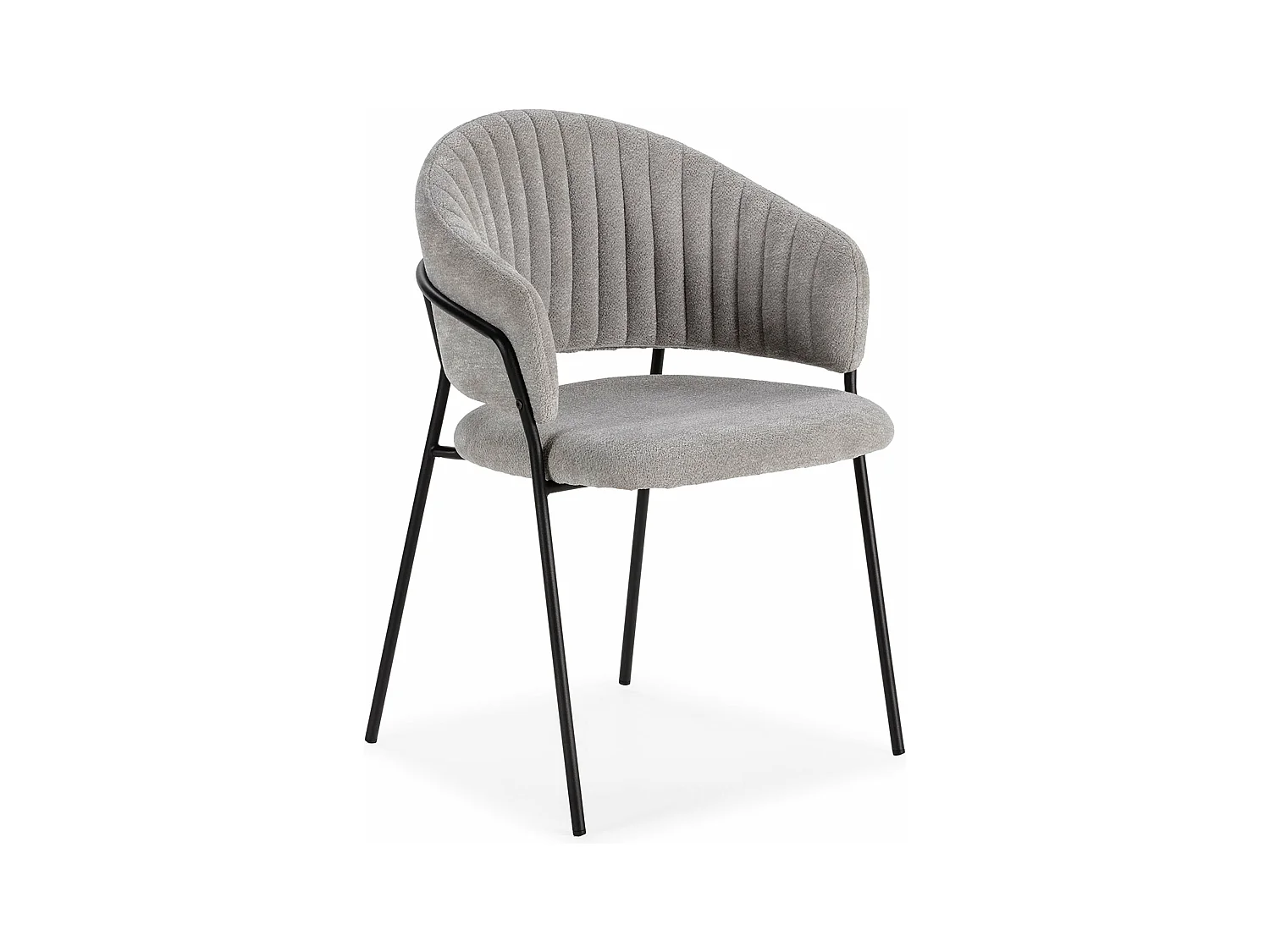 Lot de 2 chaises en tissu pieds métal 49x54 h75 cm