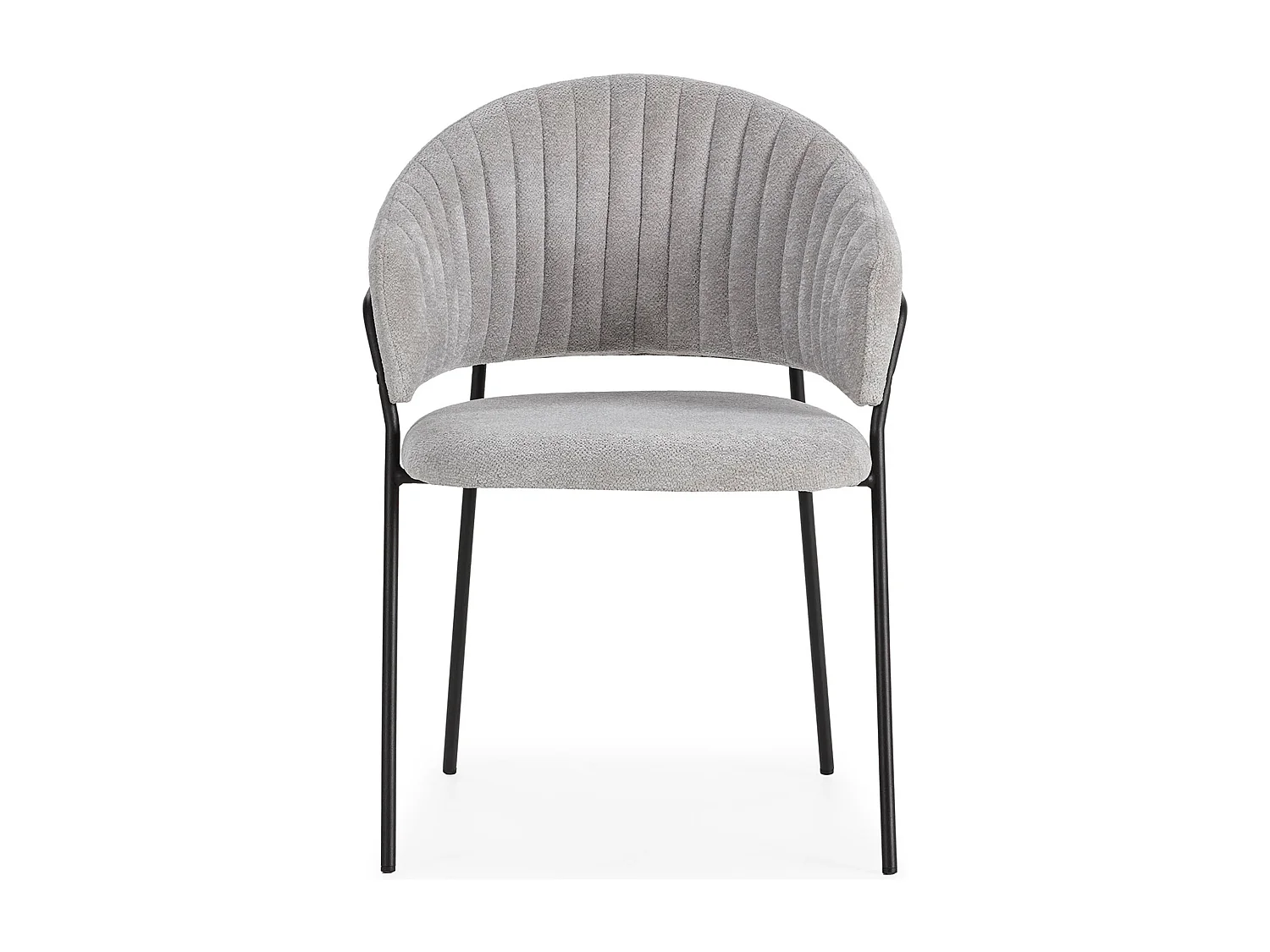 Lot de 2 chaises en tissu pieds métal 49x54 h75 cm