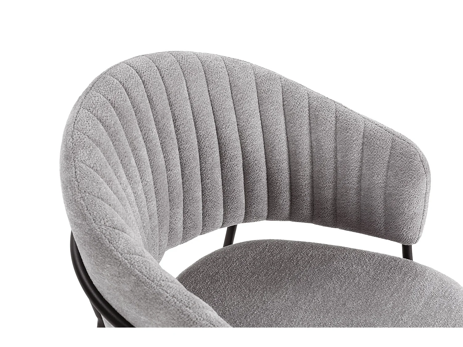 Lot de 2 chaises en tissu pieds métal 49x54 h75 cm