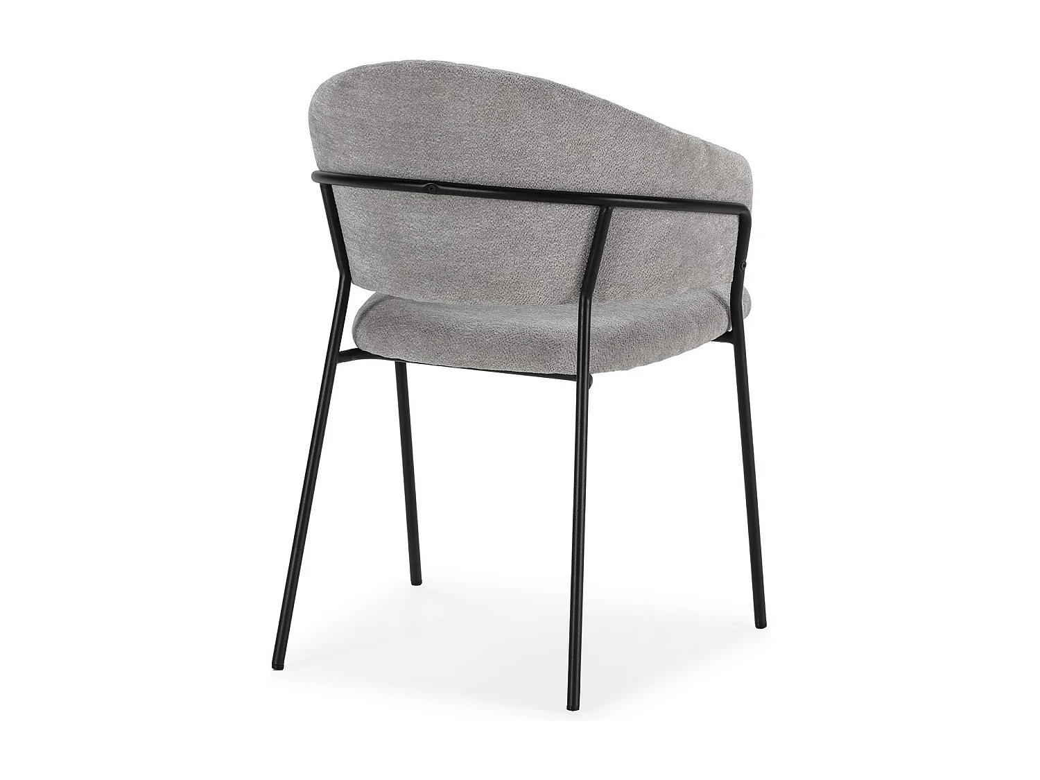 Lot de 2 chaises en tissu pieds métal 49x54 h75 cm