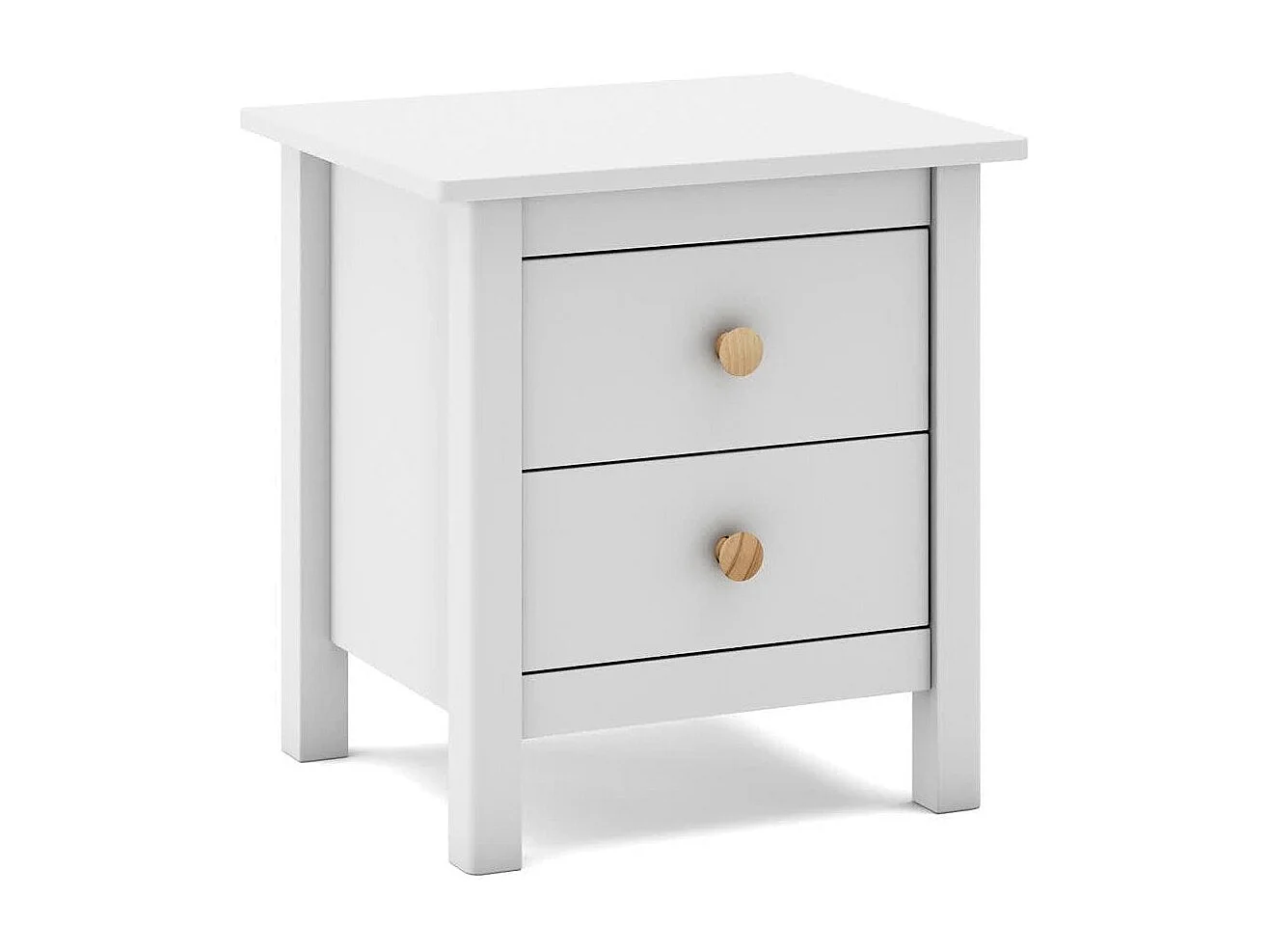 Table de chevet avec 2 tiroirs 46x49,5 cm