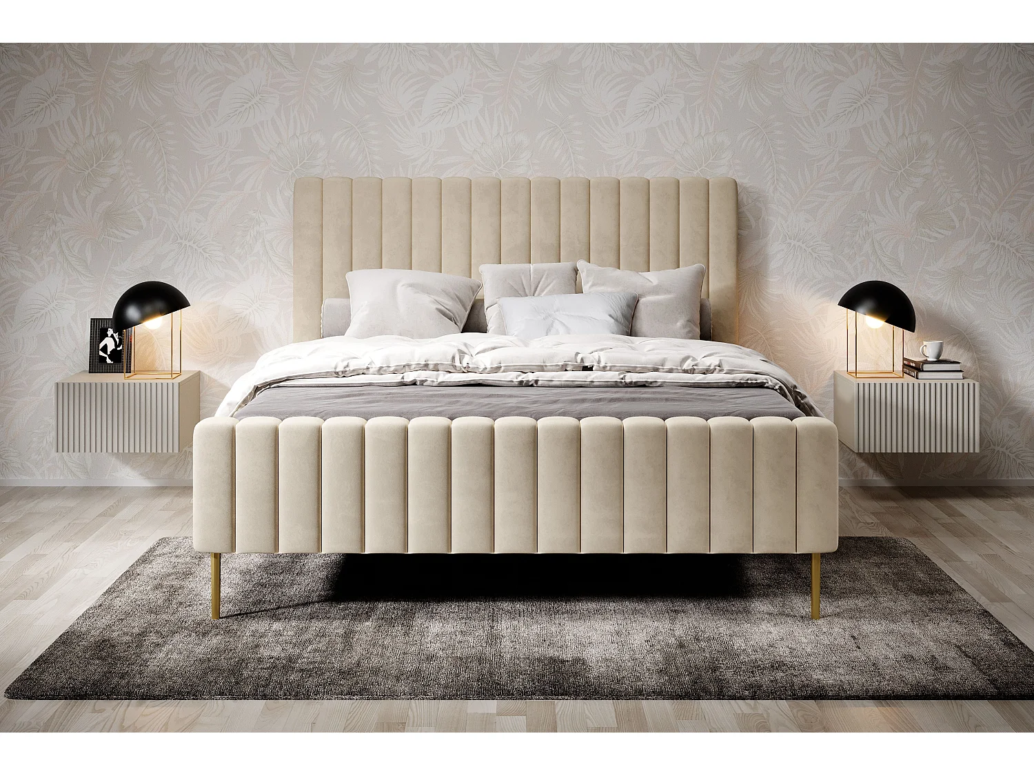 Kavel van 2 kasjmier jarretelles chevets 1 rol 46x45 cm