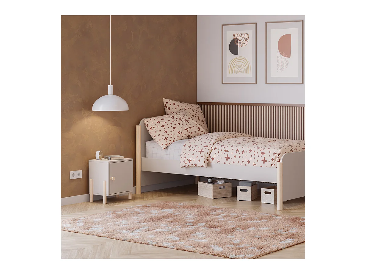 Table de chevet 1 porte H47 cm - DAPHNÉ