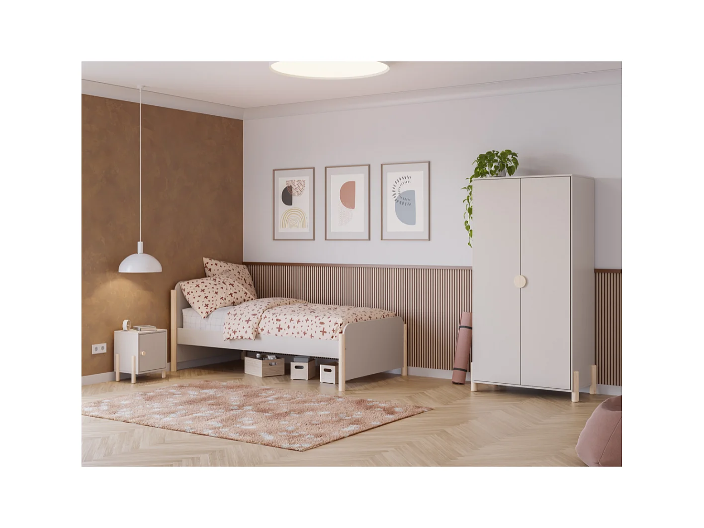 Table de chevet 1 porte H47 cm - DAPHNÉ