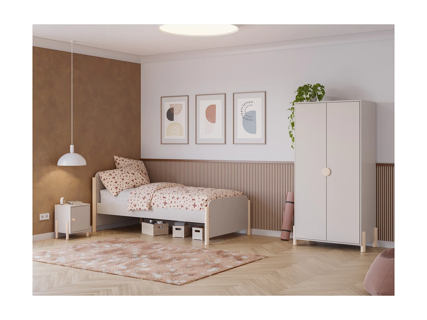 Table de chevet 1 porte H47 cm - DAPHNÉ