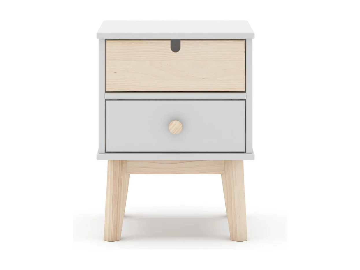 Chevet 2 tiroirs L40 cm - LÉONIE