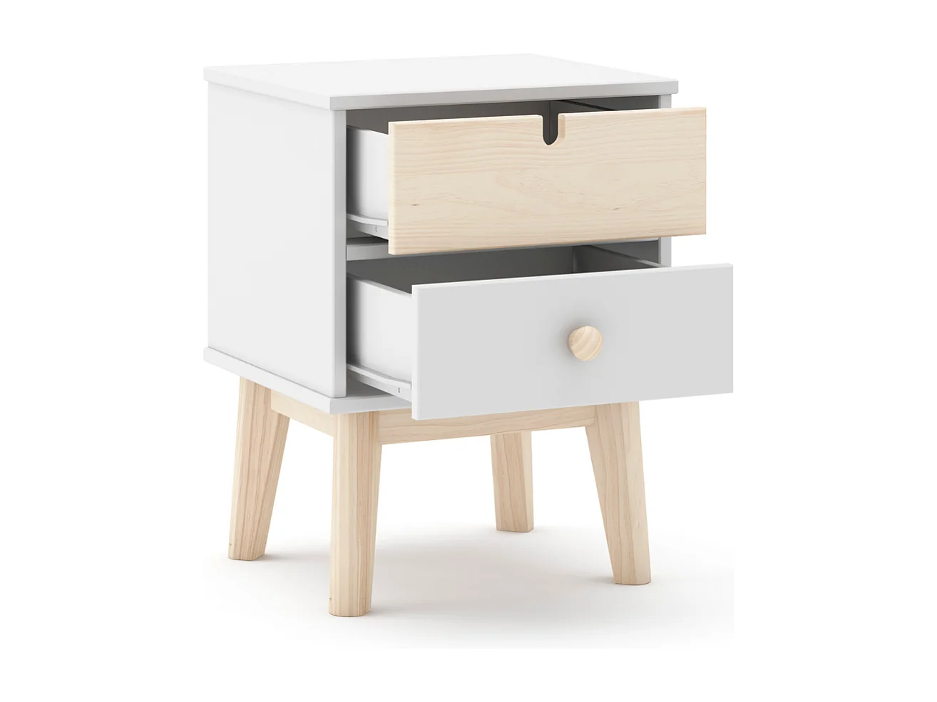 Chevet 2 tiroirs L40 cm - LÉONIE