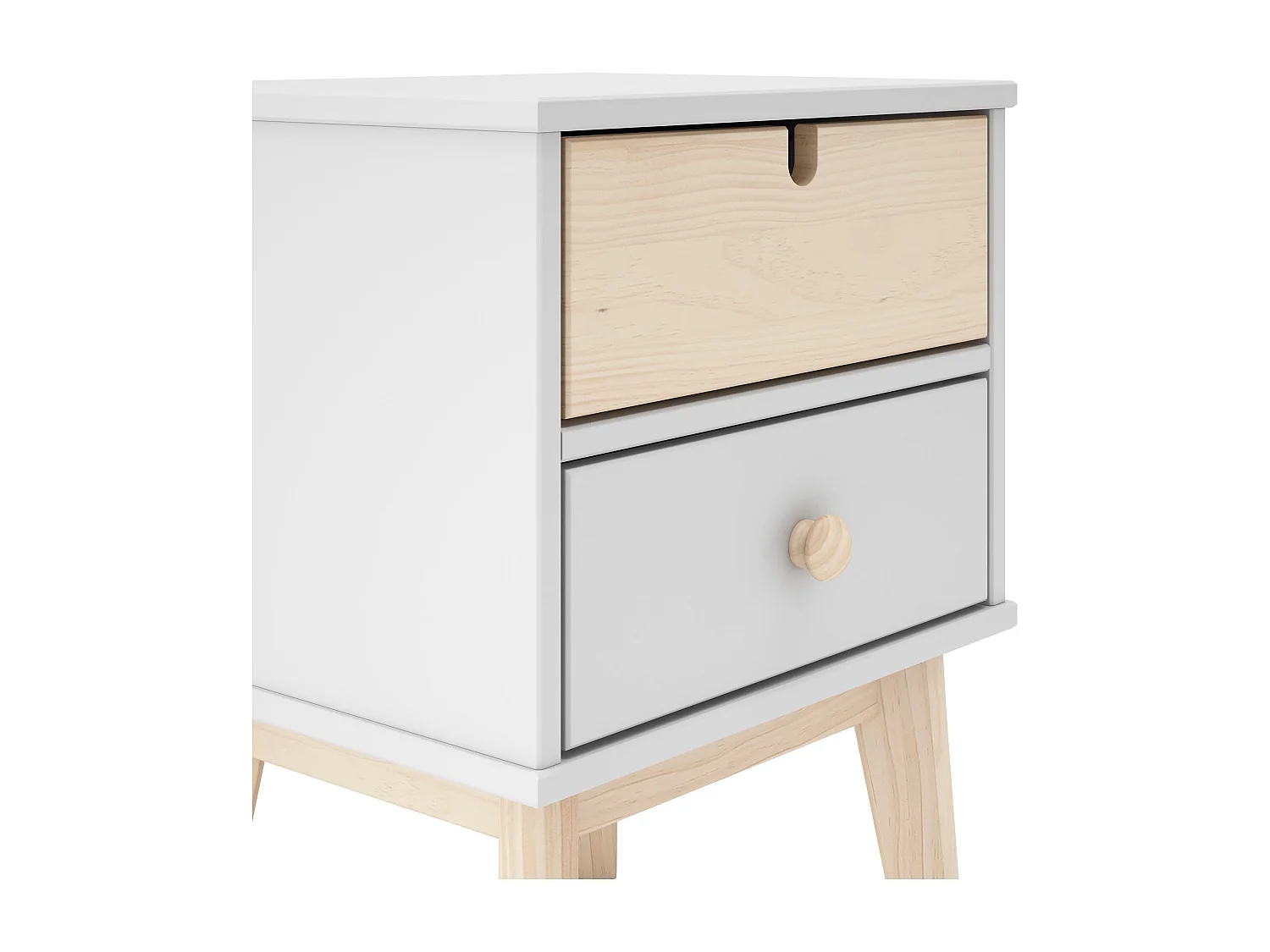 Chevet 2 tiroirs L40 cm - LÉONIE