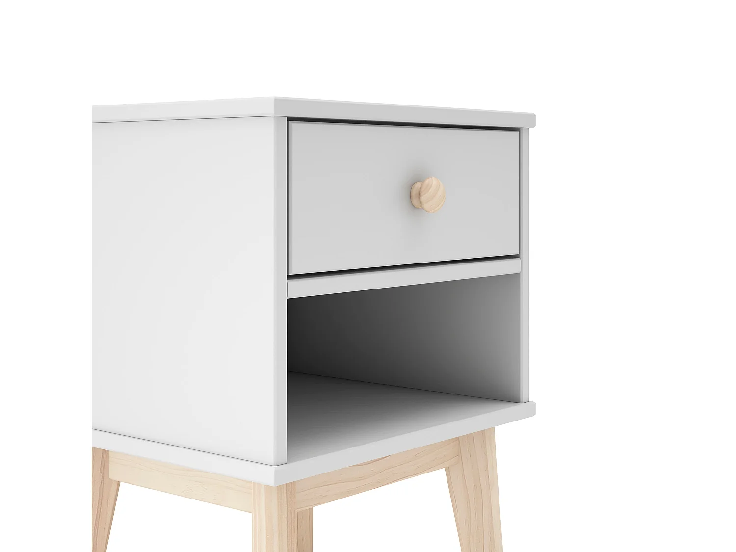 Table de chevet 1 tiroir et 1 niche ouverte L40 cm - SIMON