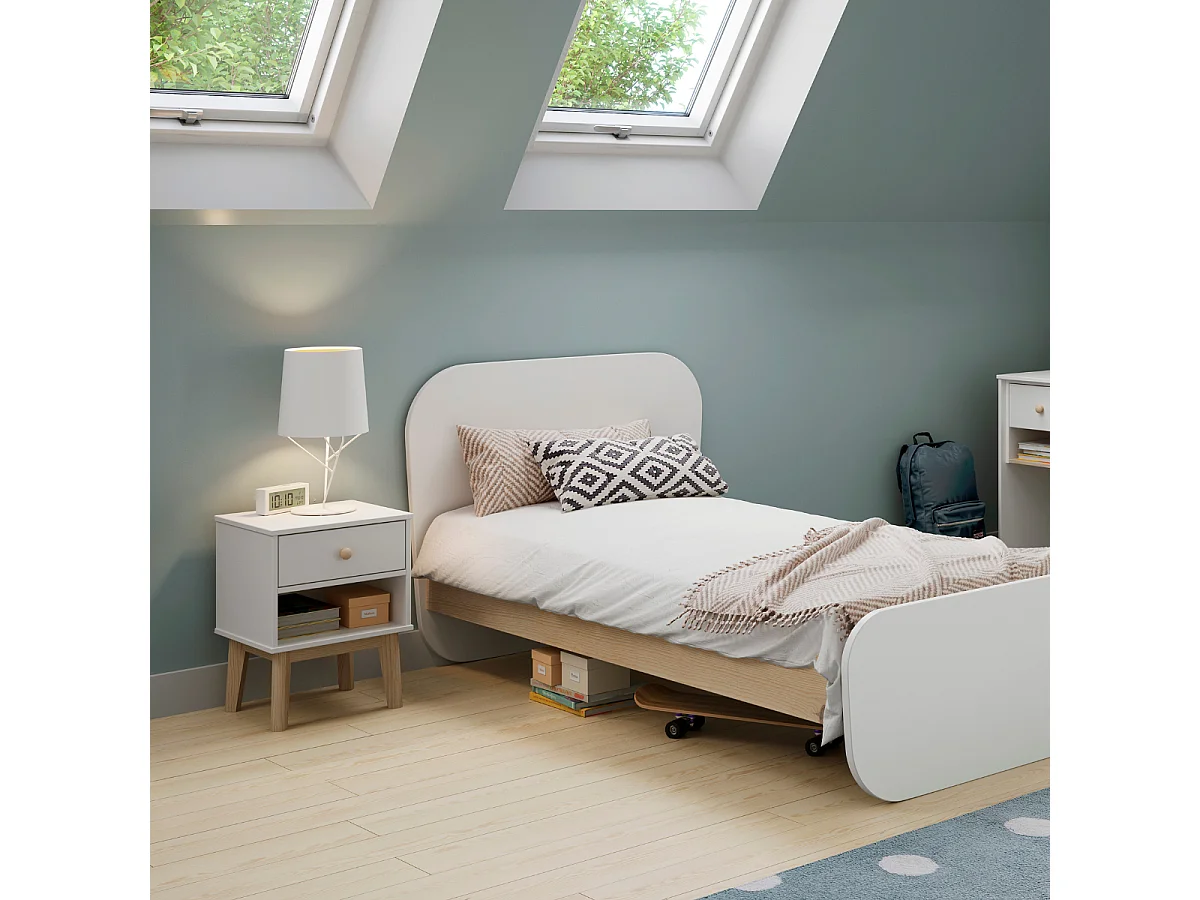 Table de chevet 1 tiroir et 1 niche ouverte L40 cm - SIMON