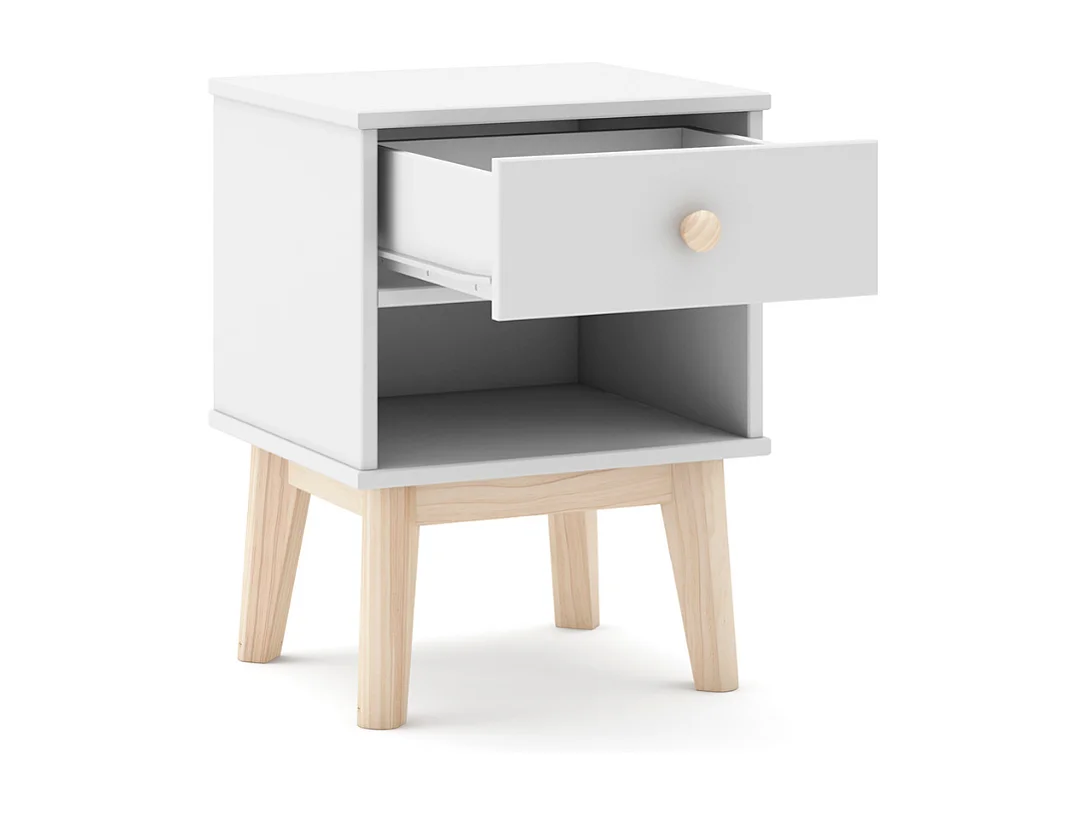 Table de chevet 1 tiroir et 1 niche ouverte L40 cm - SIMON