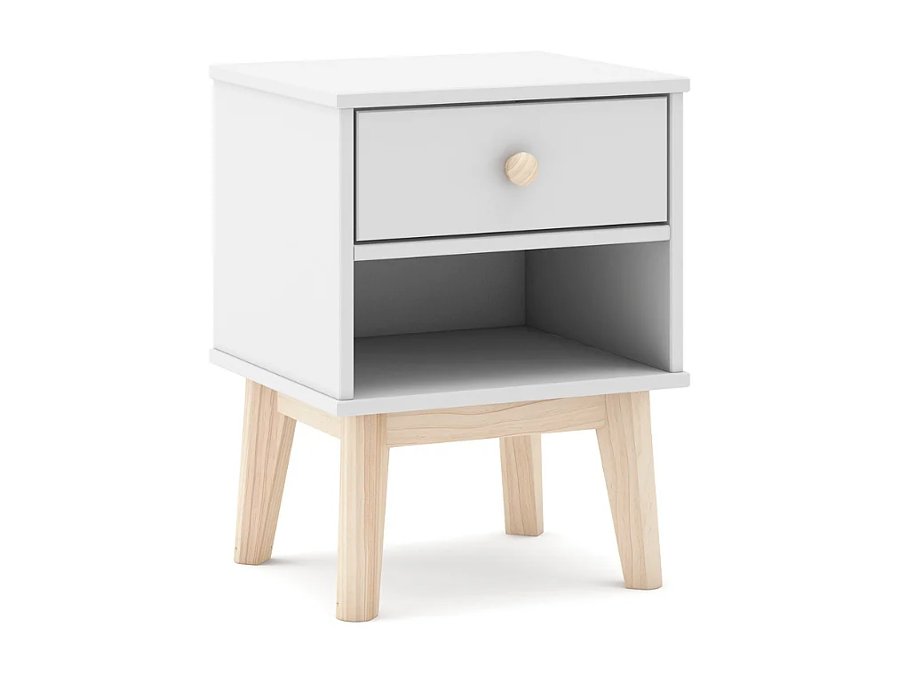 Table de chevet 1 tiroir et 1 niche ouverte L40 cm - SIMON