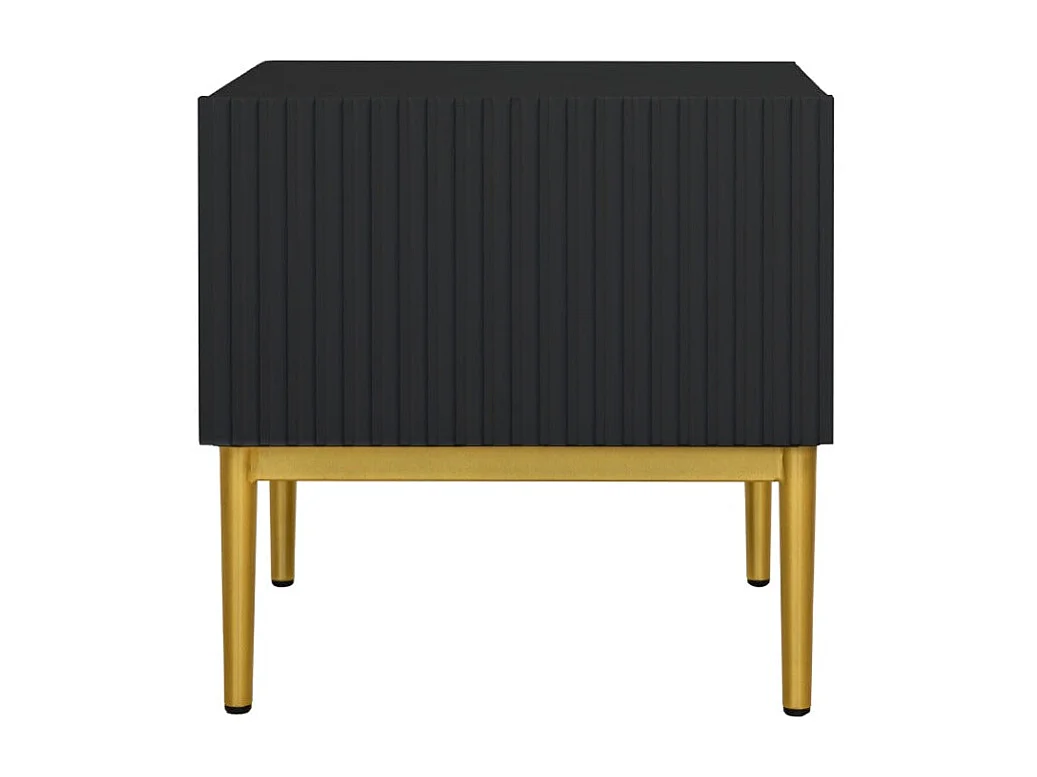 Set 2 comodini 1 cassetto piede in metallo oro nero 46x45 cm