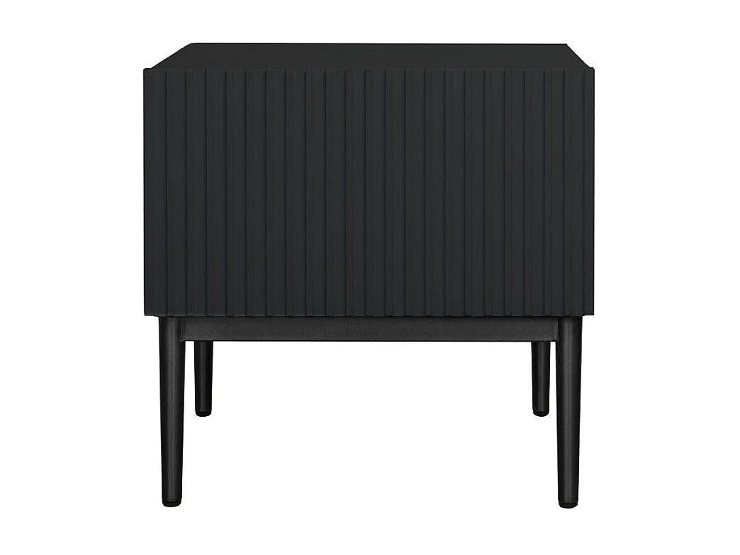 Set 2 comodini nero 1 cassetto piede in metallo nero nero 46x45 cm