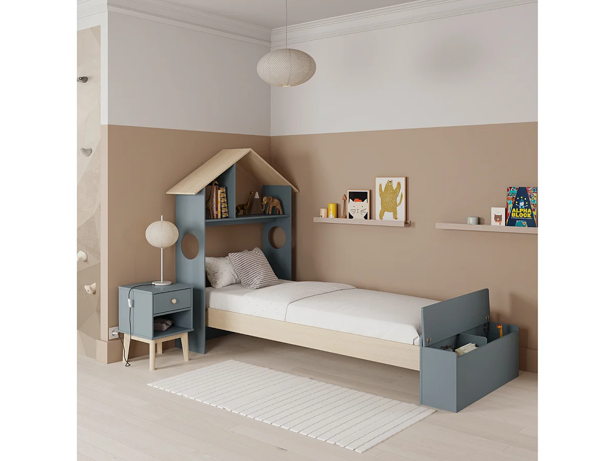 Table de chevet 1 tiroir et 1 niche ouverte L40 cm - SIMON