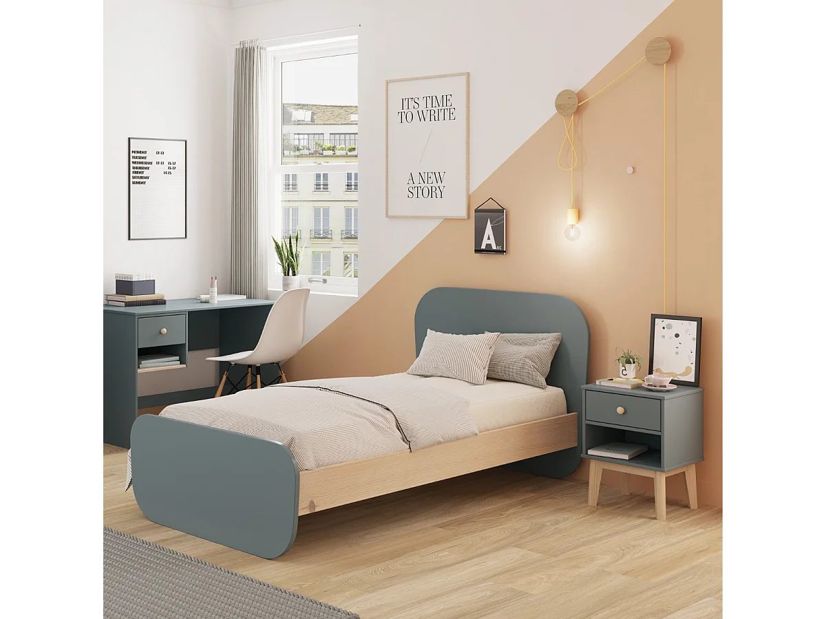 Table de chevet 1 tiroir et 1 niche ouverte L40 cm - SIMON