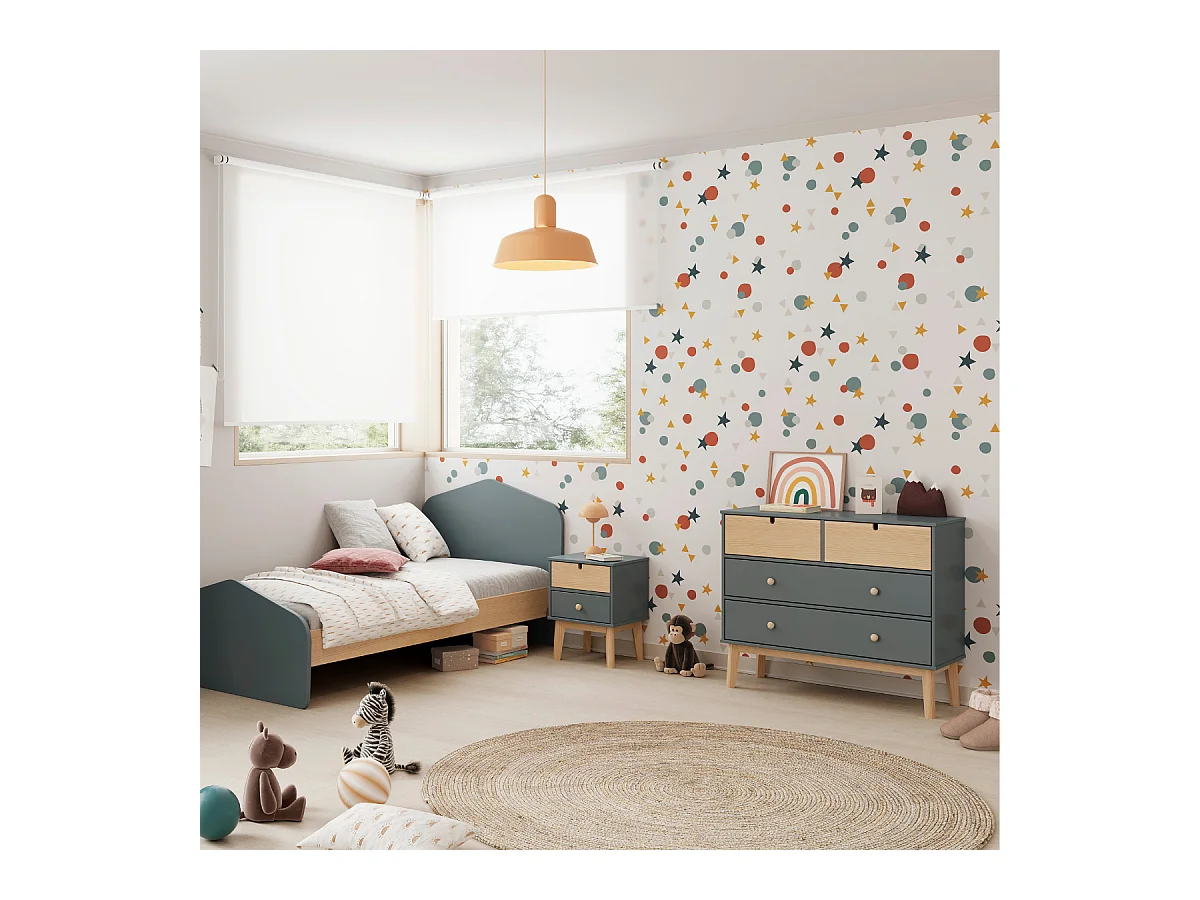 Chevet tafel met 2 laden 40x35 cm