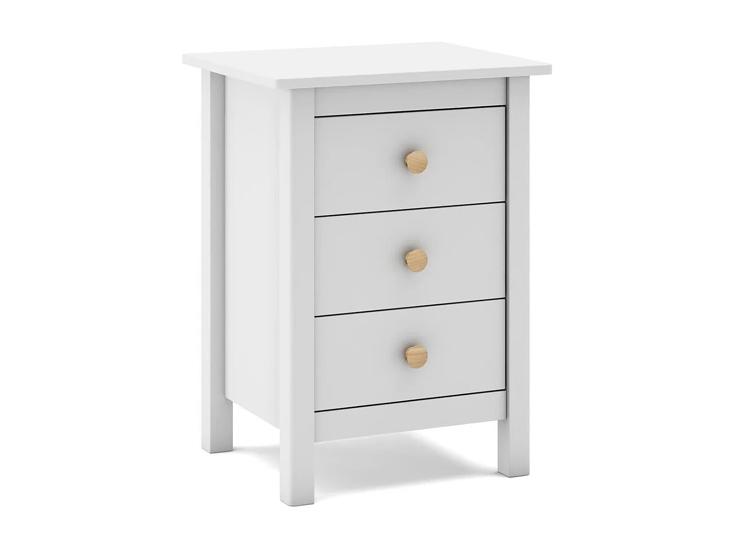 Table de chevet avec 3 tiroirs 46x65 cm