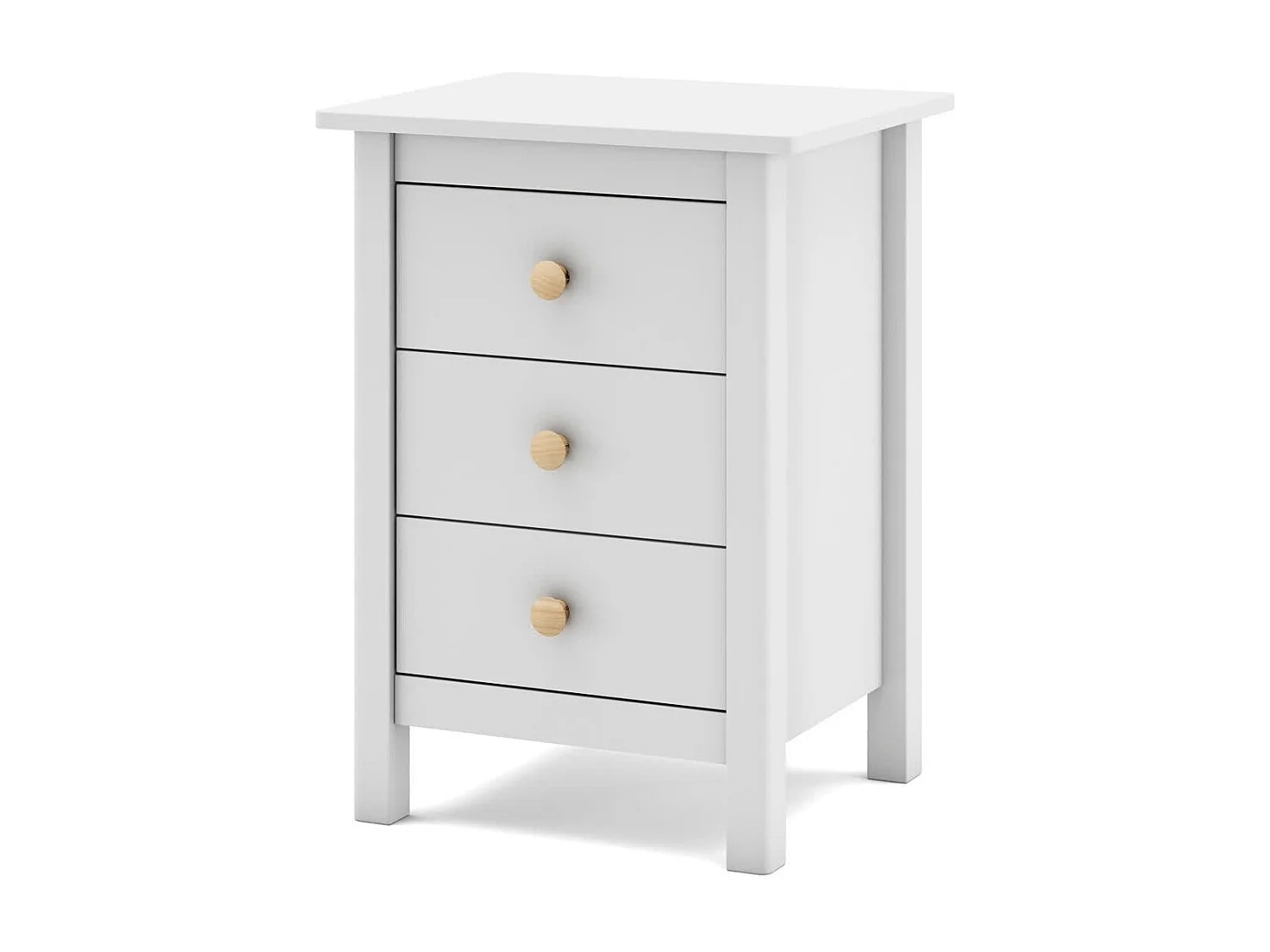 Table de chevet avec 3 tiroirs 46x65 cm