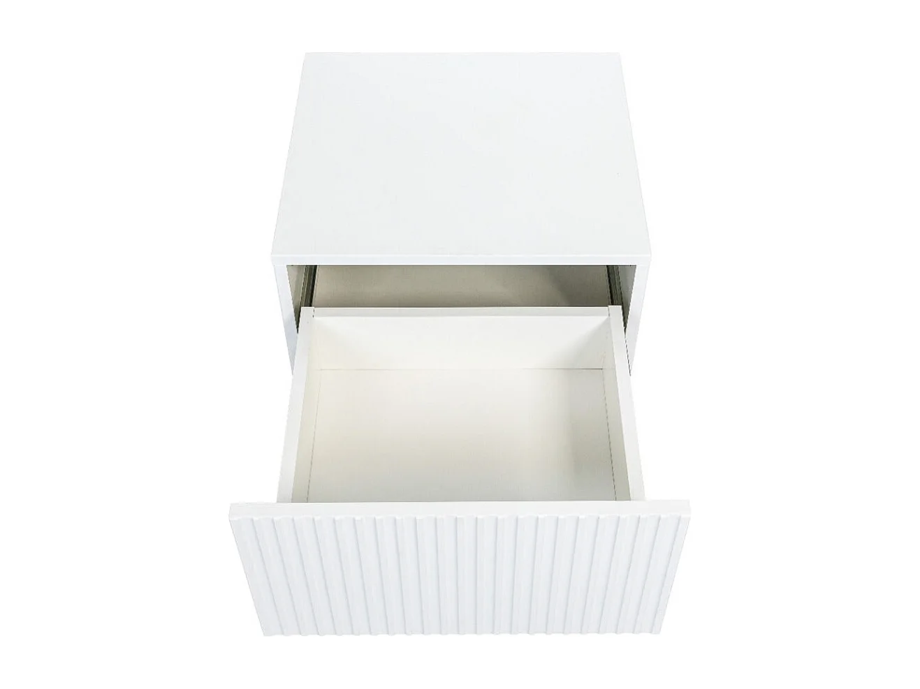 Conjunto de 2 mesitas de noche 1 cajón con pie de metal oro blanco 46x45 cm