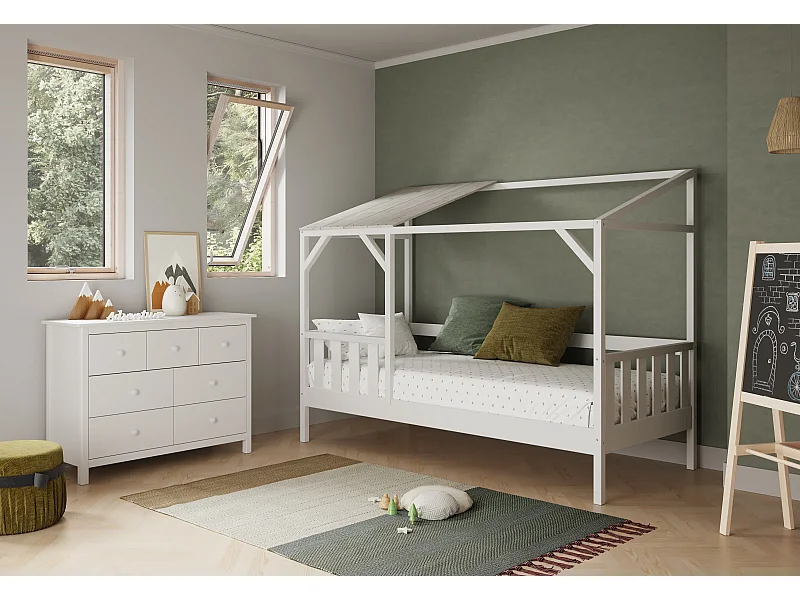 Cama infantil branca 210x162 cm