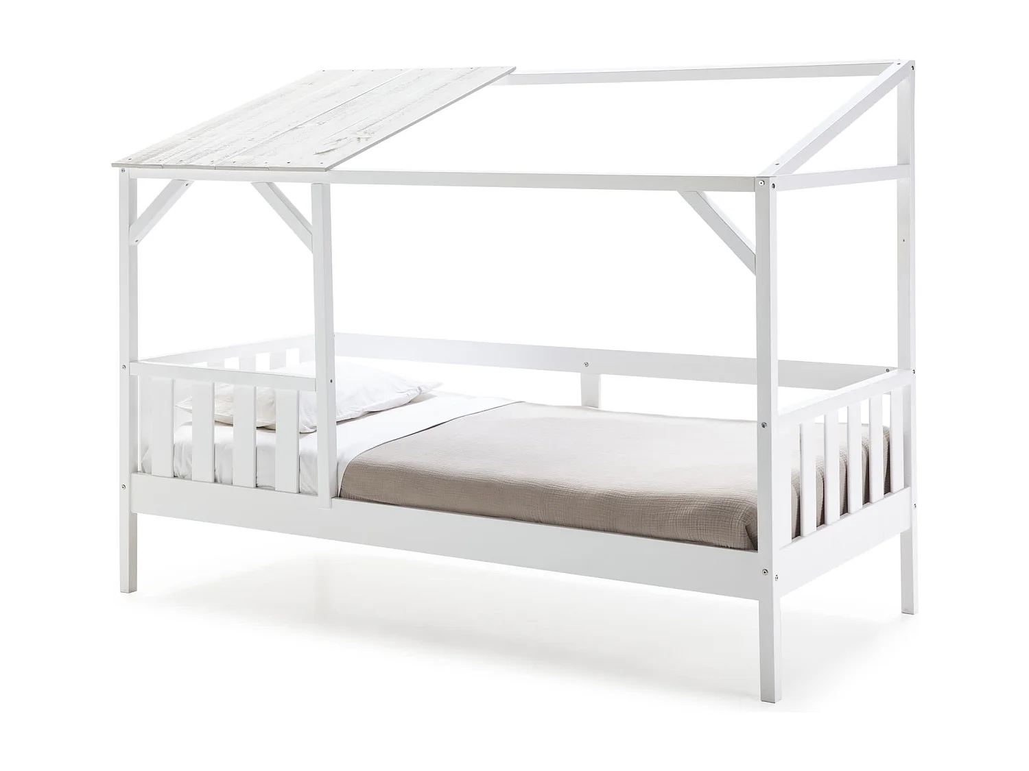 Cama infantil branca 210x162 cm