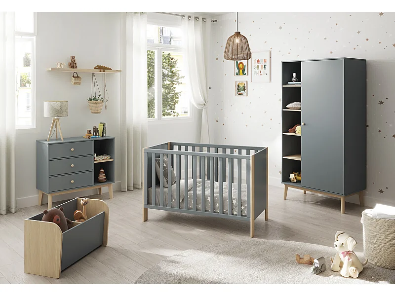 Kinderbed Esteban - 123.2x65.5x80cm - Groen