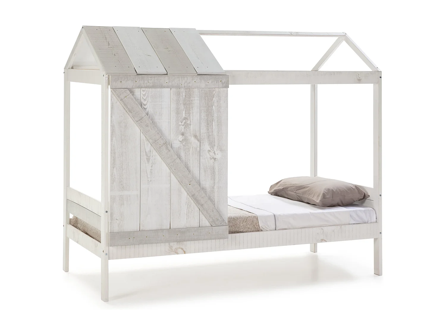Letto per bambini bianco 198x175 cm