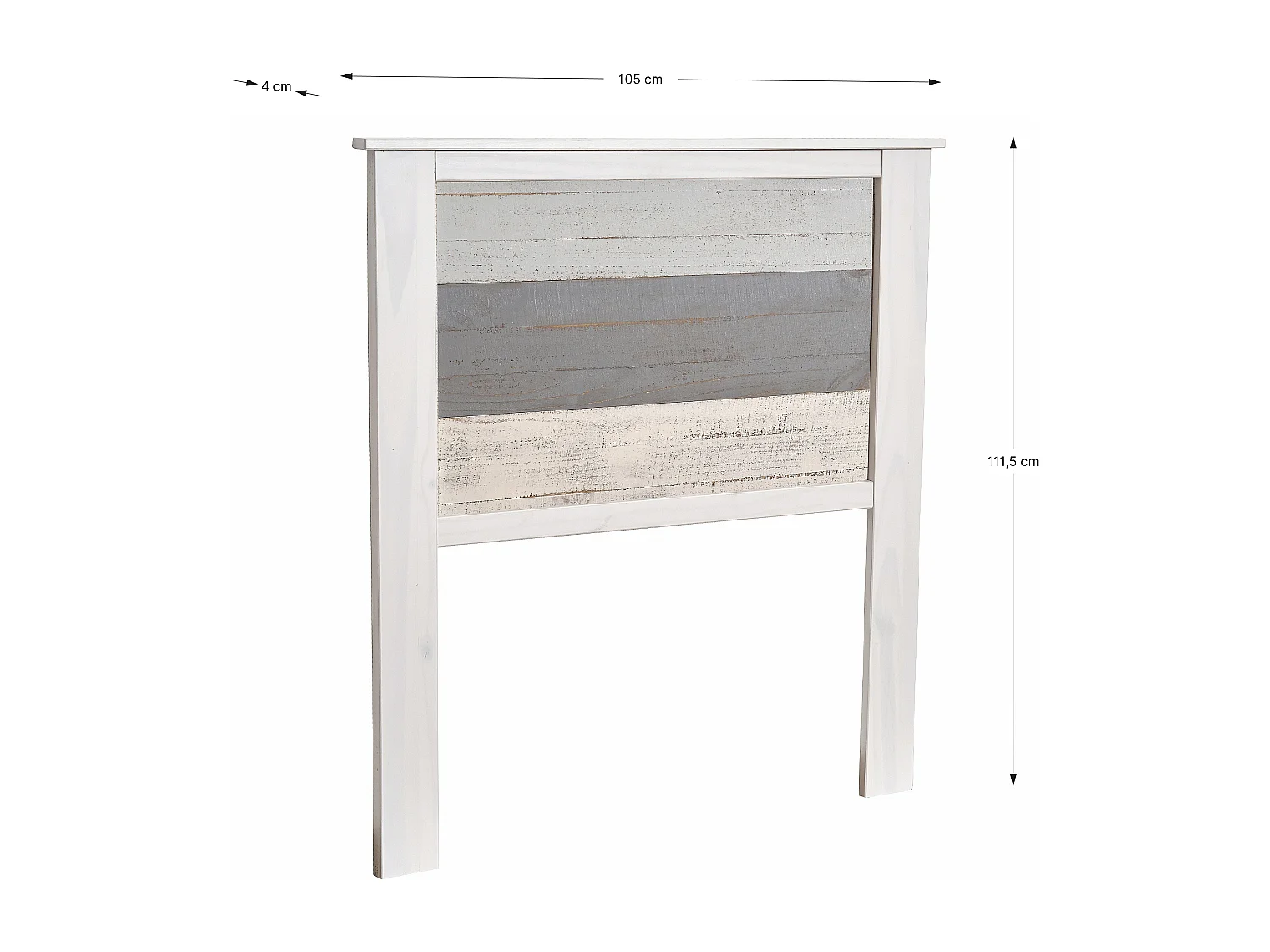 Tête de lit simple blanc/multicolore 105x111 cm