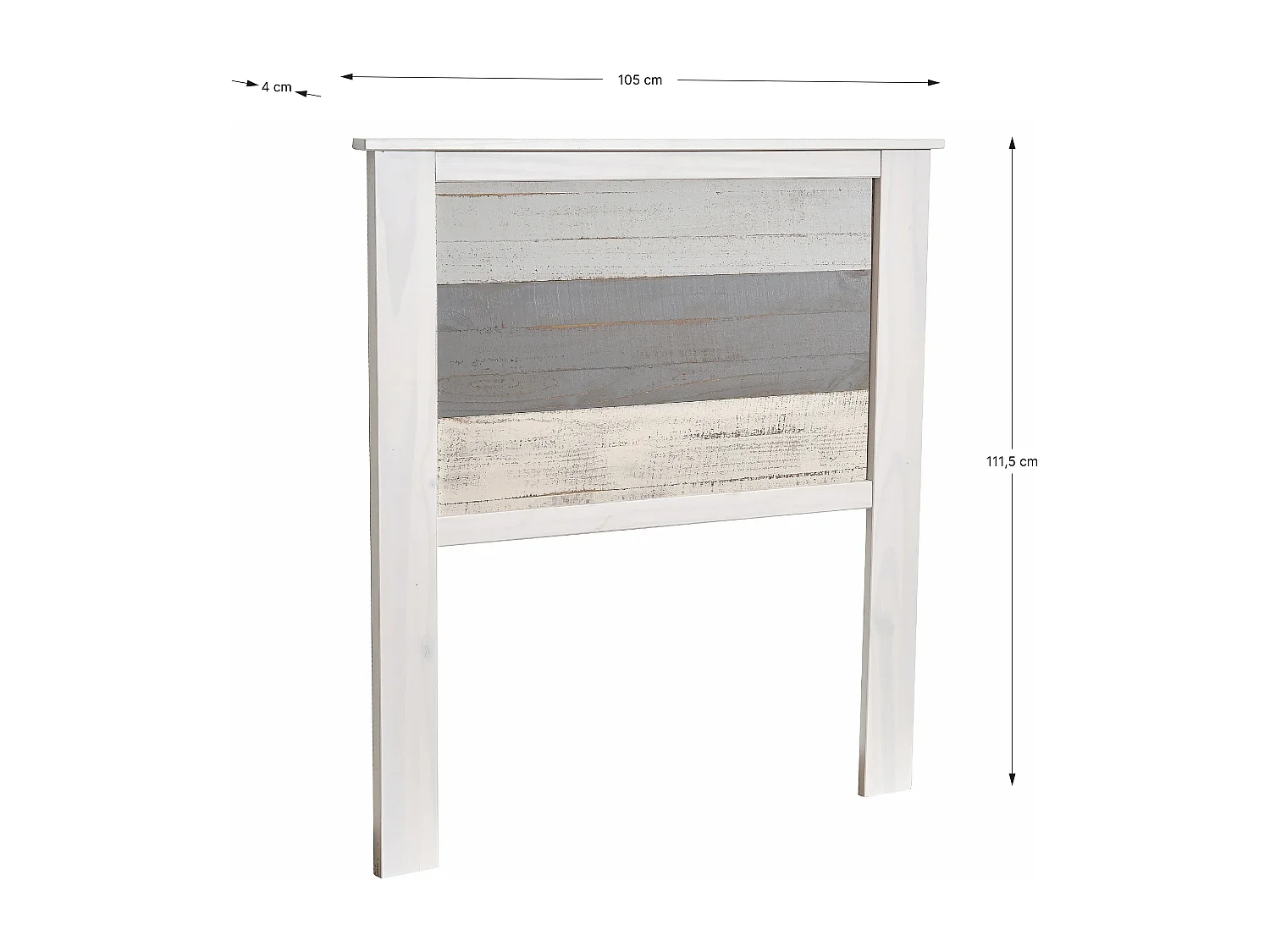 Tête de lit simple blanc/multicolore 105x111 cm