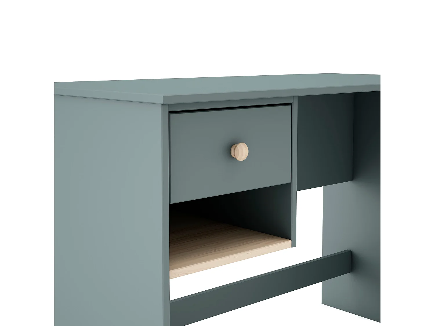 Bureau 1 tiroir et 1 niche ouverte L110 cm - SIMON