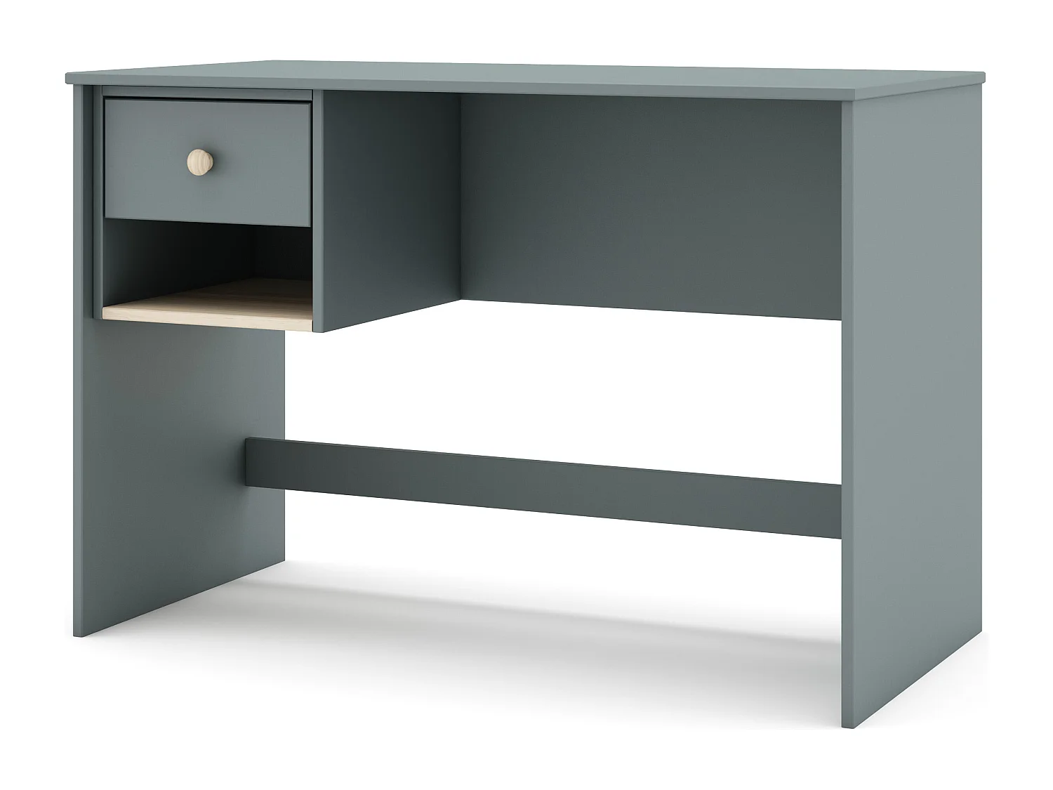 Bureau 1 tiroir et 1 niche ouverte L110 cm - SIMON