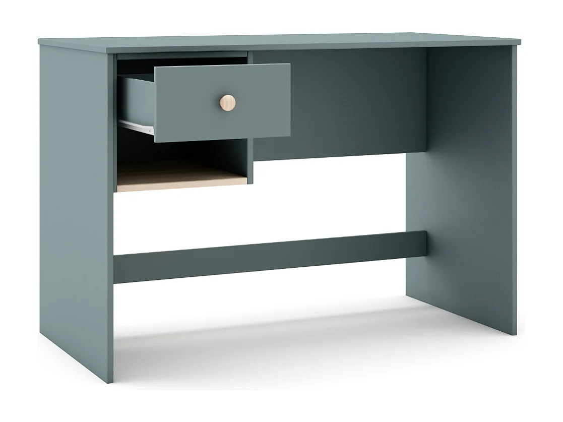 Bureau 1 tiroir et 1 niche ouverte L110 cm - SIMON