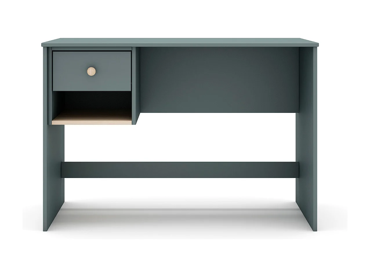 Bureau 1 tiroir et 1 niche ouverte L110 cm - SIMON