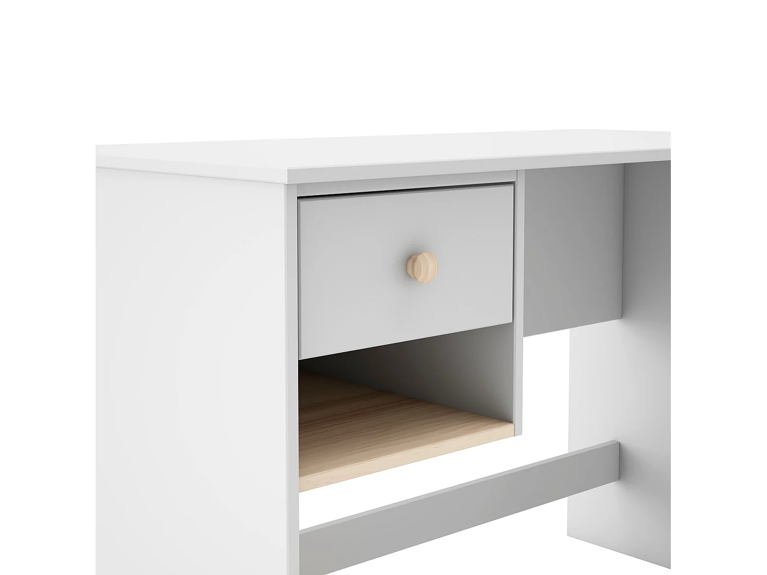 Bureau 1 tiroir et 1 niche ouverte L110 cm - SIMON