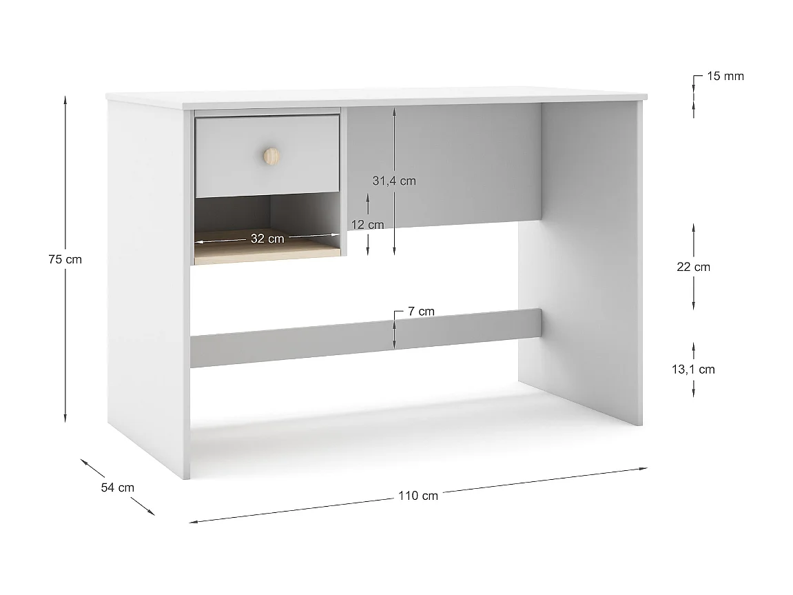 Schreibtisch 110x75 cm