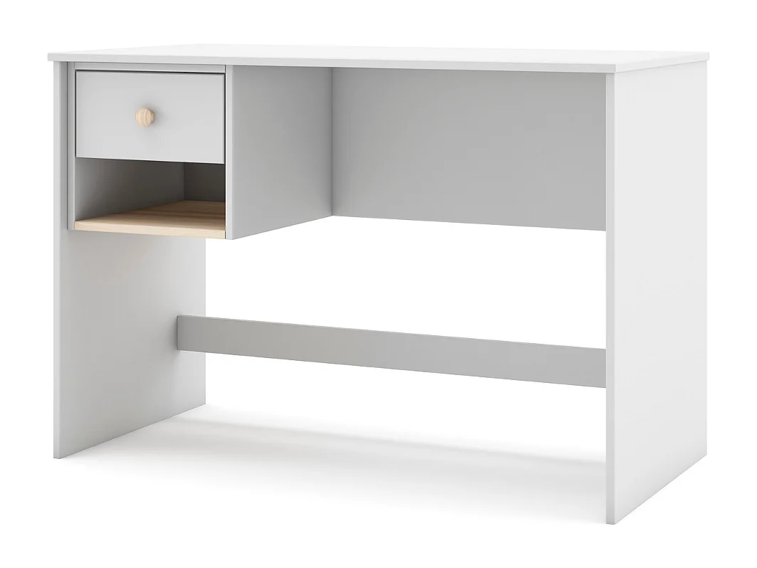 Bureau 1 tiroir et 1 niche ouverte L110 cm - SIMON