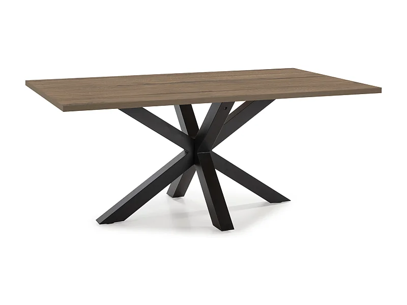 Mesa retangular com pé de ferro para 6/8 pessoas 180x76 cm