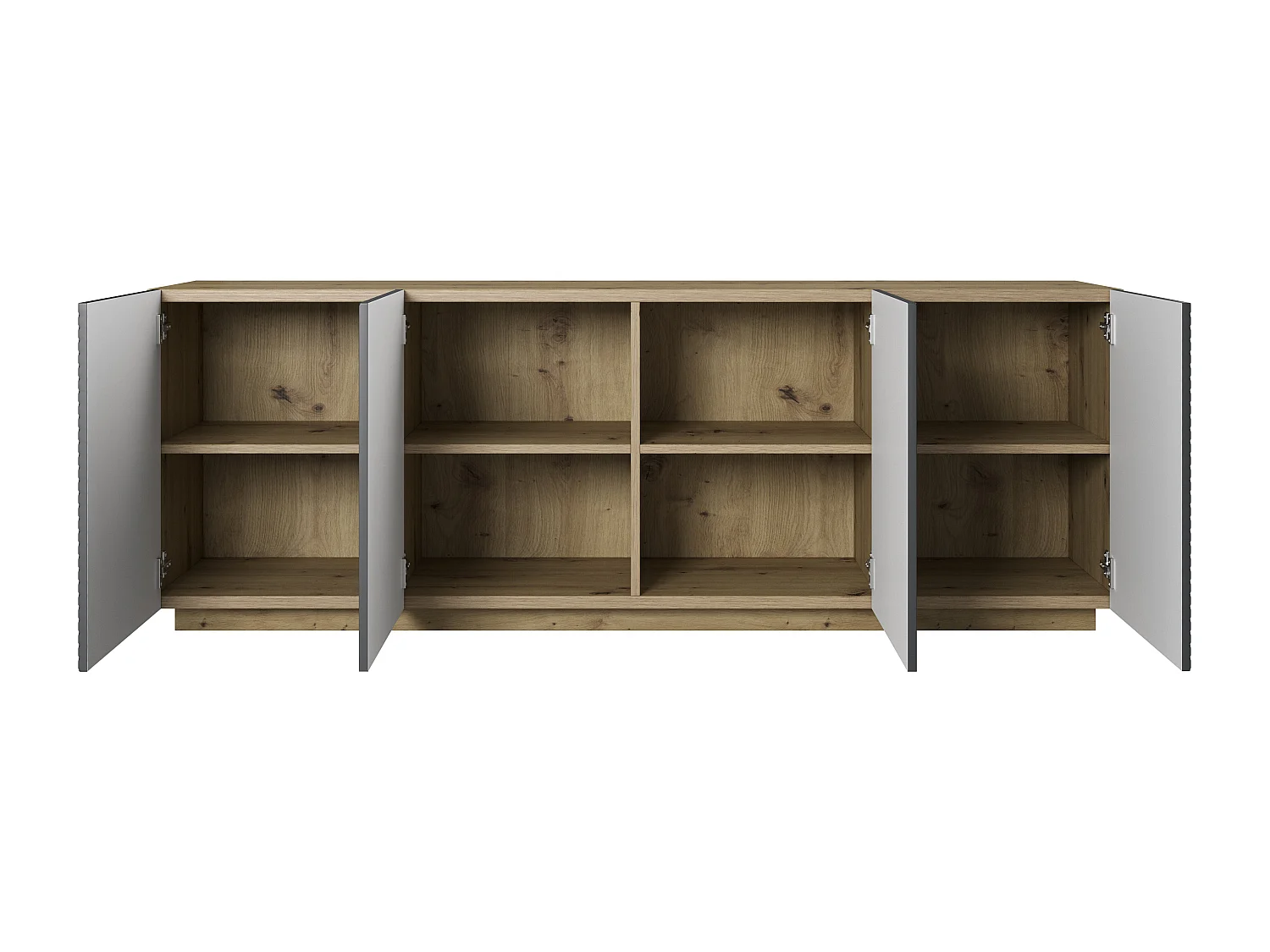 4-türiges Sideboard aus Schichtholz 200x43 cm