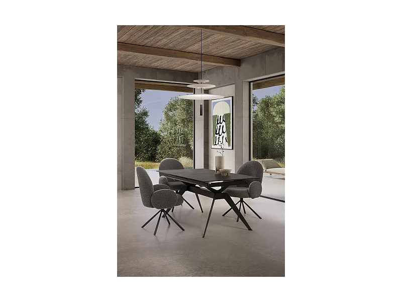 Ausziehbarer Tisch für 6/8 Personen aus Keramik 160/220x76 cm