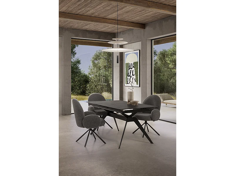 Tavolo estensibile da 6/8 persone in ceramica 160/220x76 cm