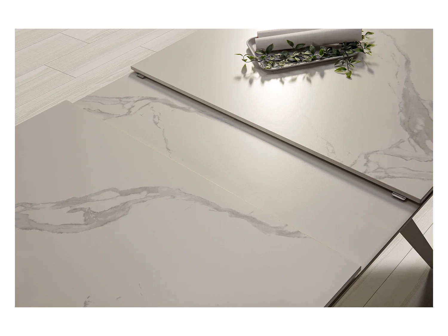 Table extensible pour 6/8 personnes en céramique 160/220x76 cm