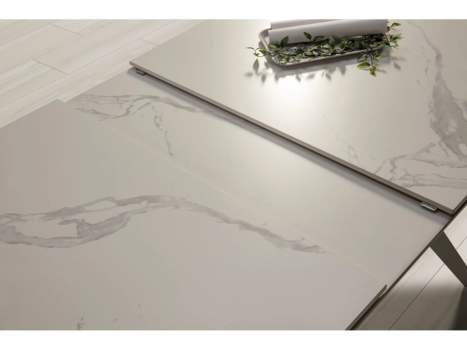 Table extensible pour 6/8 personnes en céramique 160/220x76 cm