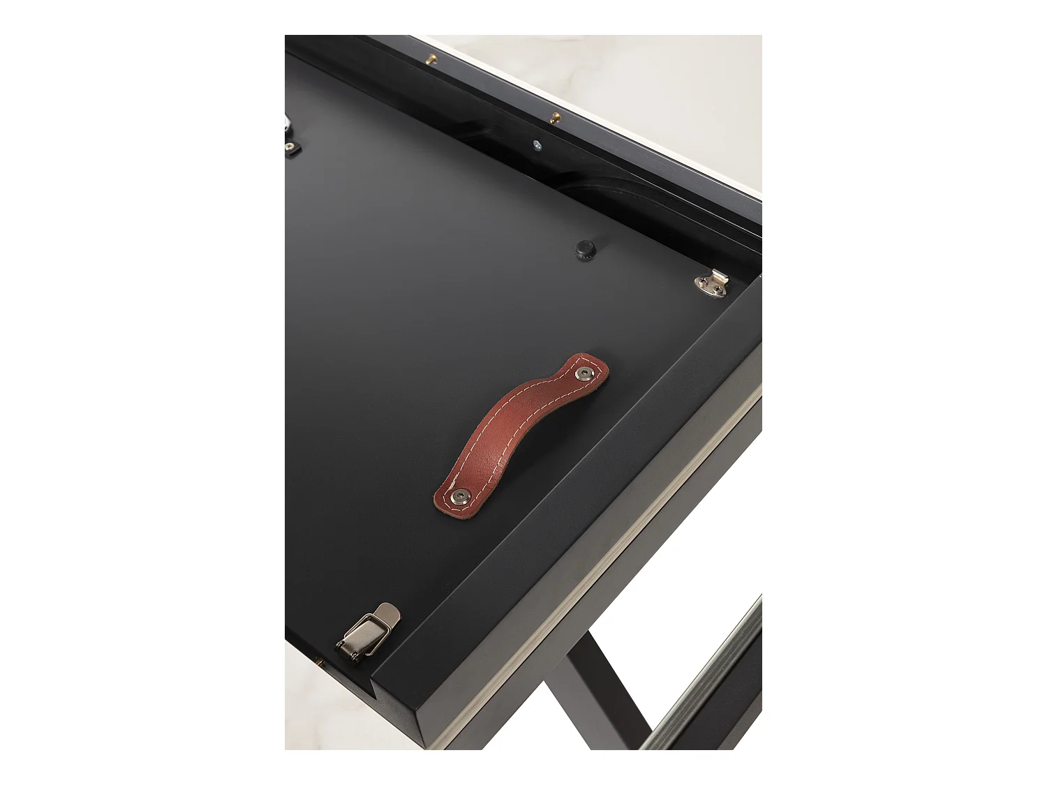 Runder ausziehbarer Tisch für 4/6 Personen aus weißer Keramik 120/160x76 cm