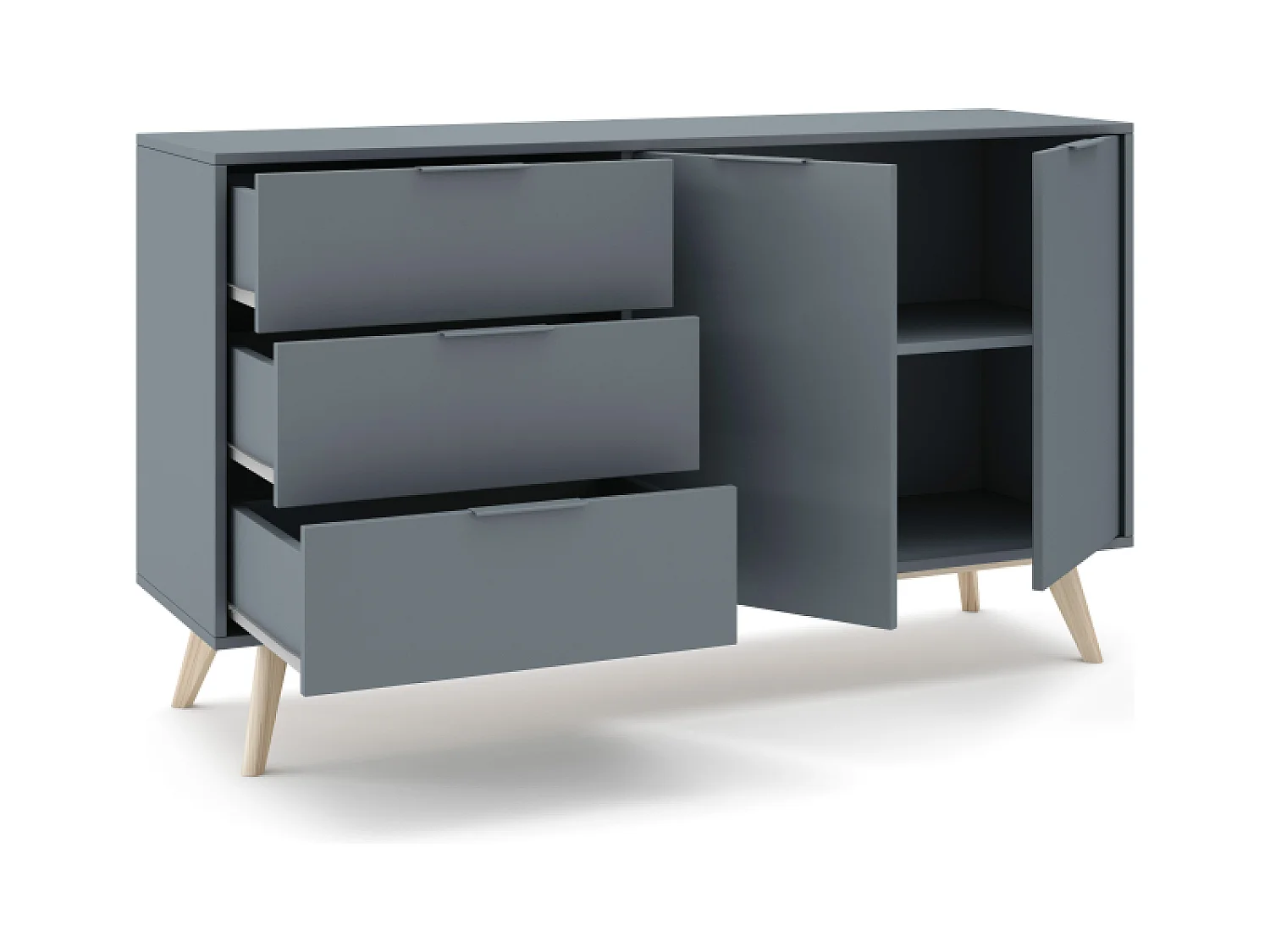 Sideboard 2 Türen und 3 Schubladen 140x81 cm