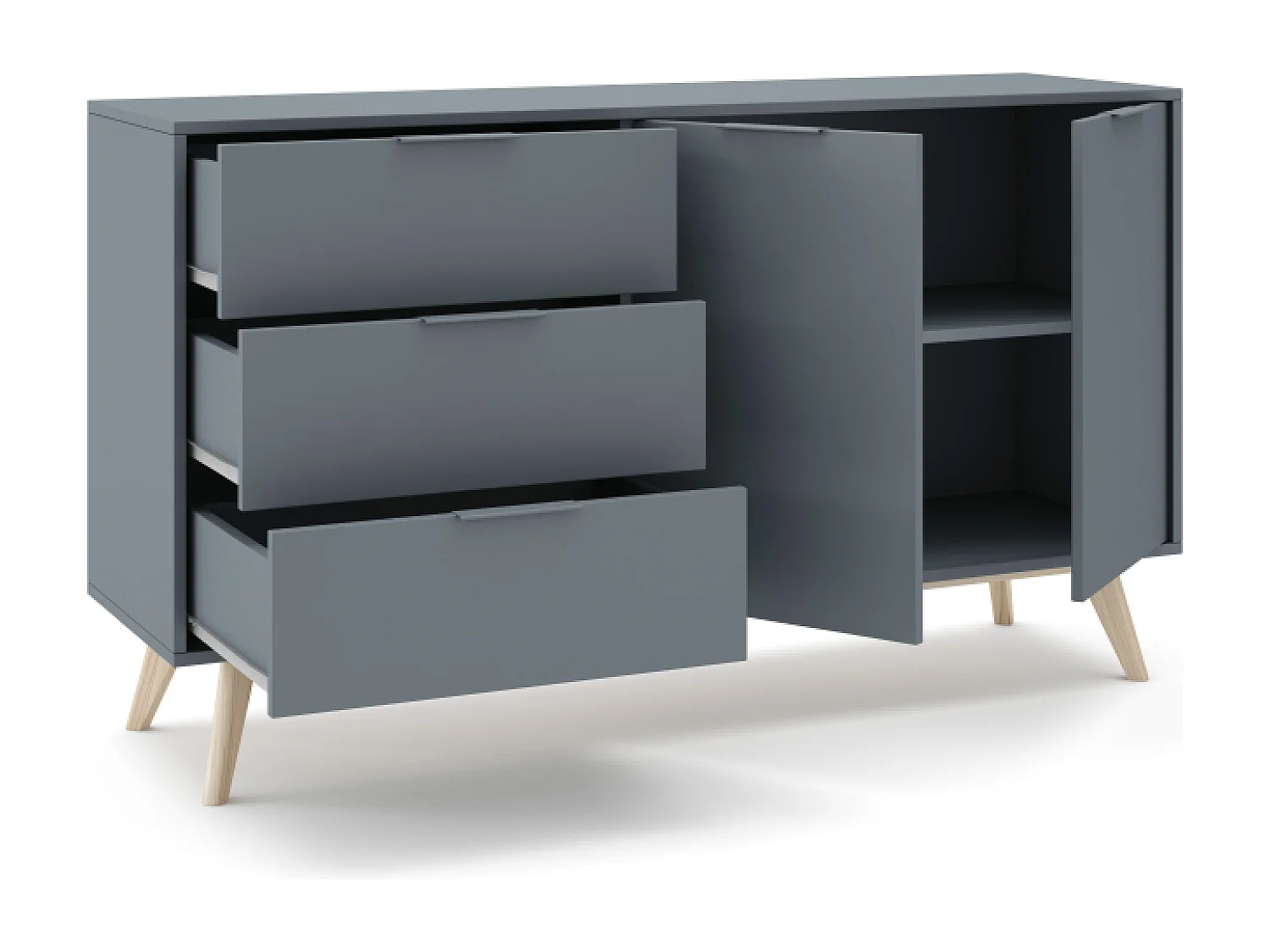 Buffet 2 portes et 3 tiroirs 140x81 cm