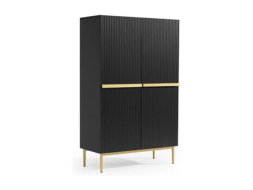 Buffet 2 deuren met zwartgouden metalen voet 100x160 cm