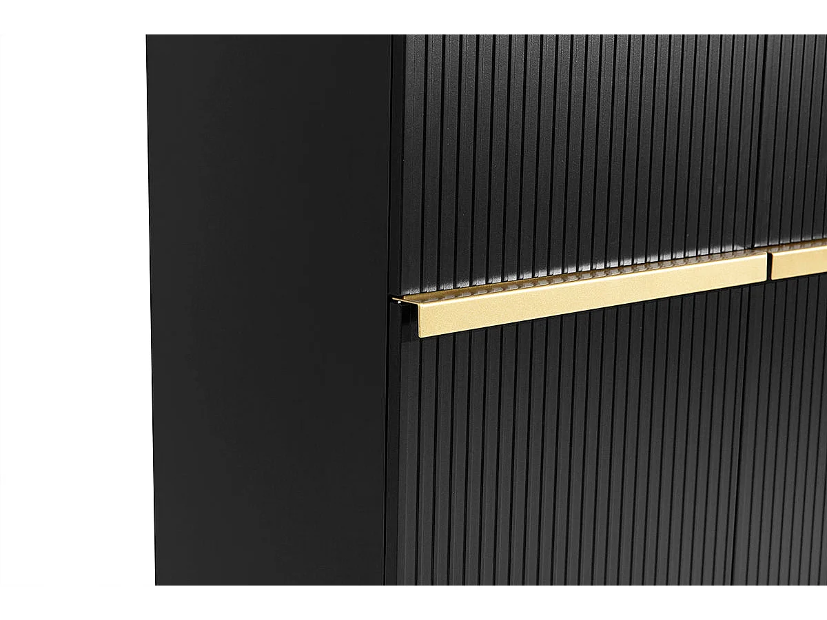 Buffet 2 deuren met zwartgouden metalen voet 100x160 cm